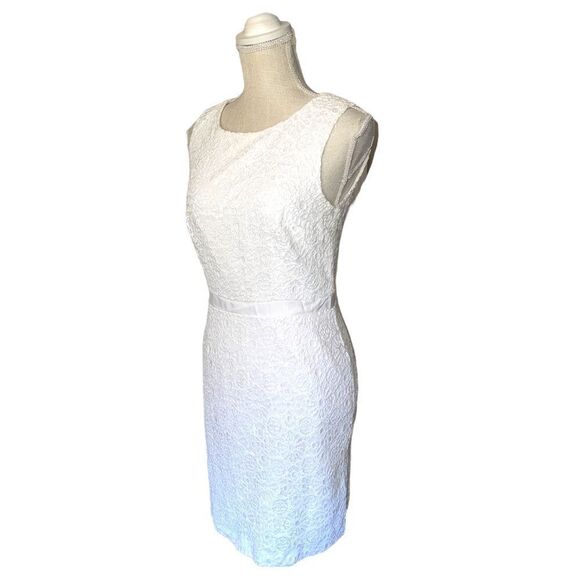 Trina Turk White Eyelet Lace Sheath Dress Size 4 NWT - Picture 8 of 15